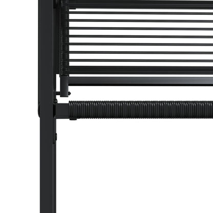 4-Piece Black Poly Rattan Garden Chairs - Stylish & Durable
