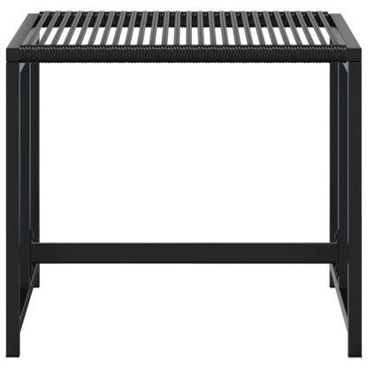 Black Poly Rattan Garden Stools Set of 4 - Stylish Outdoor Seating