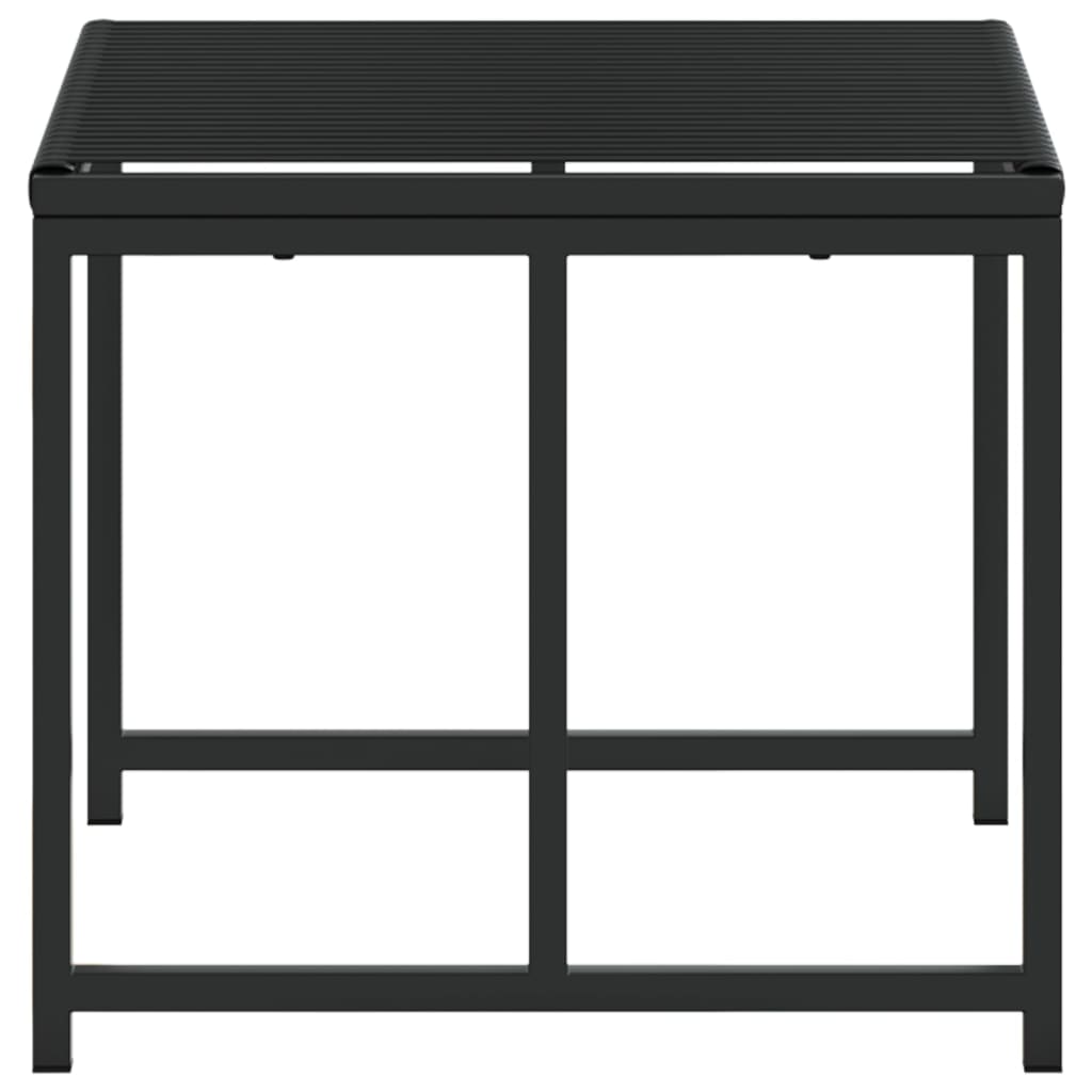 Black Poly Rattan Garden Stools Set of 4 - Stylish Outdoor Seating