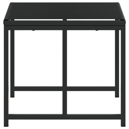 Black Poly Rattan Garden Stools Set of 4 - Stylish Outdoor Seating