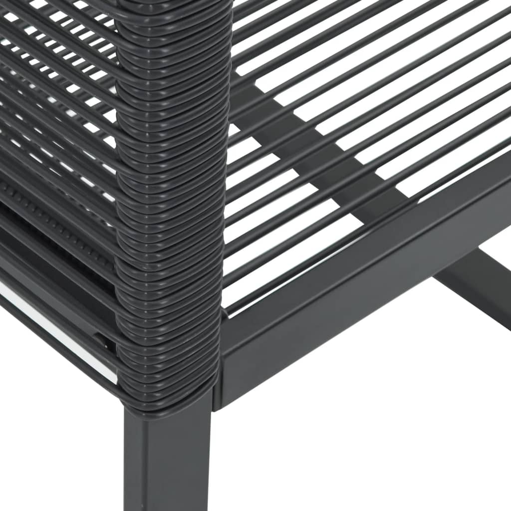 Black Poly Rattan Garden Chairs Set of 2 - Stylish & Durable