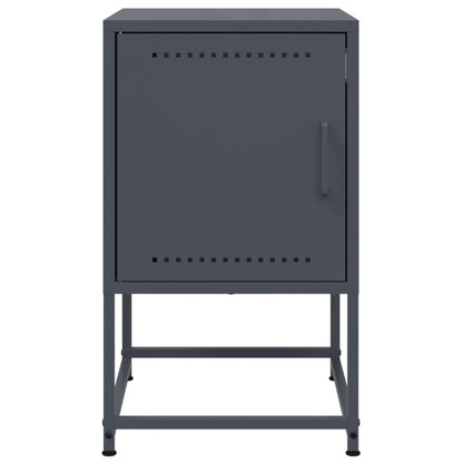 Anthracite Steel Bedside Cabinets, 2 Pcs, 36x39x60.5 cm