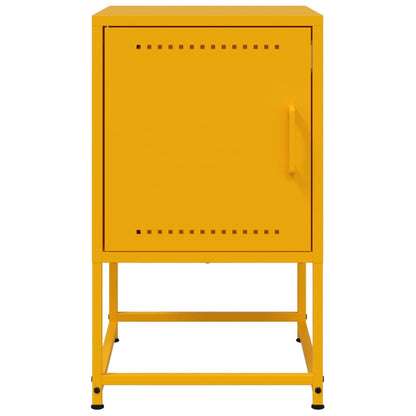 Mustard Yellow Steel Bedside Cabinet - 36x39x60.5 cm