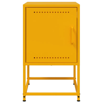 Mustard Yellow Steel Bedside Cabinets 2 pcs - 36x39x60.5 cm