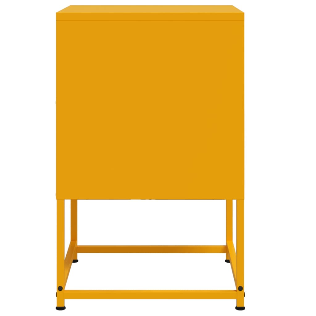 Mustard Yellow Steel Bedside Cabinets 2 pcs - 36x39x60.5 cm