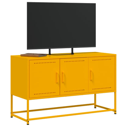 TV Cabinet Mustard Yellow 100.5x39x60.5 cm Steel