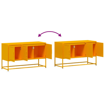 TV Cabinet Mustard Yellow 100.5x39x60.5 cm Steel