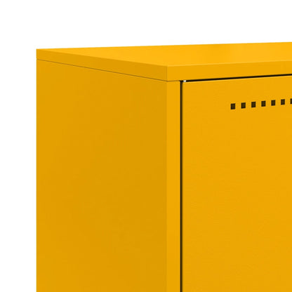Mustard Yellow Steel Sideboard, 68.5x38.5x107 cm - Stylish Storage