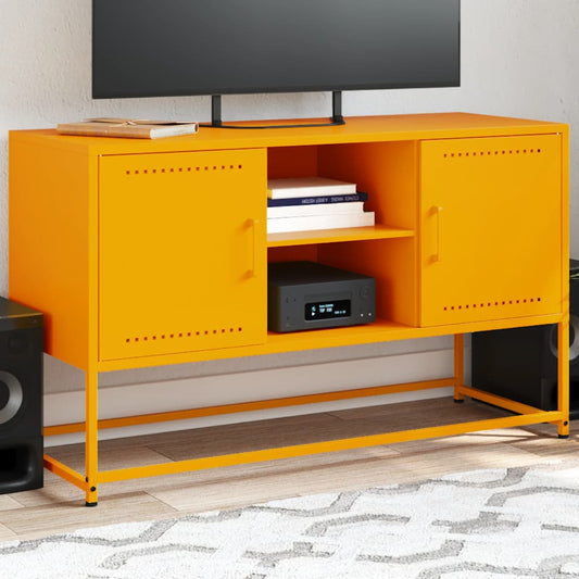 TV Cabinet Mustard Yellow 100.5x39x60.5 cm Steel