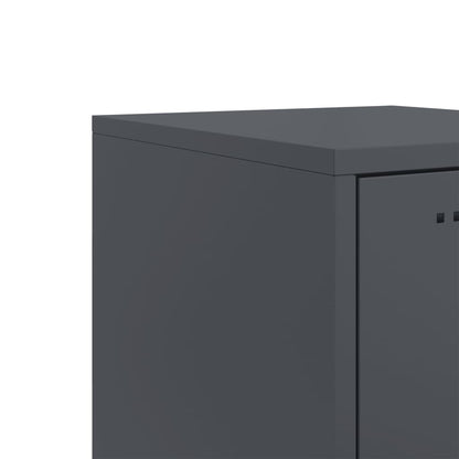 Anthracite Steel Bedside Cabinet 36x39x78 cm - Sleek & Modern Design