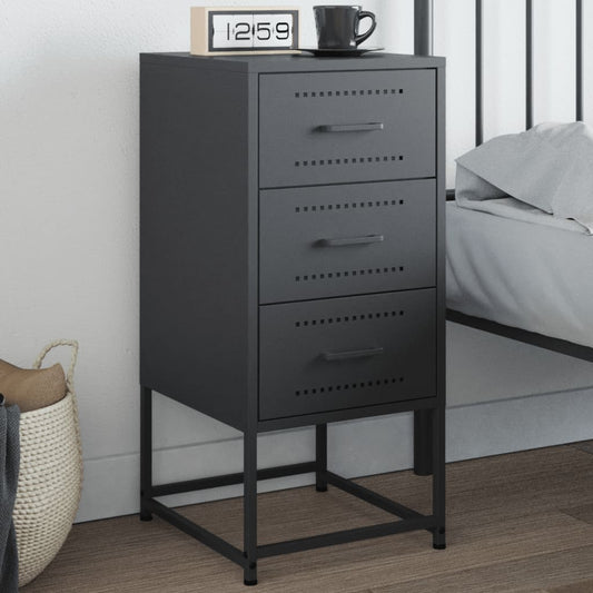Anthracite Steel Bedside Cabinet 36x39x78 cm - Sleek & Modern Design