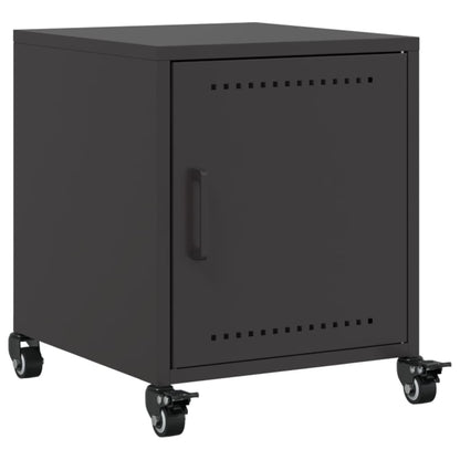 Black Steel Bedside Cabinets Set of 2 - 36x39x43.5 cm