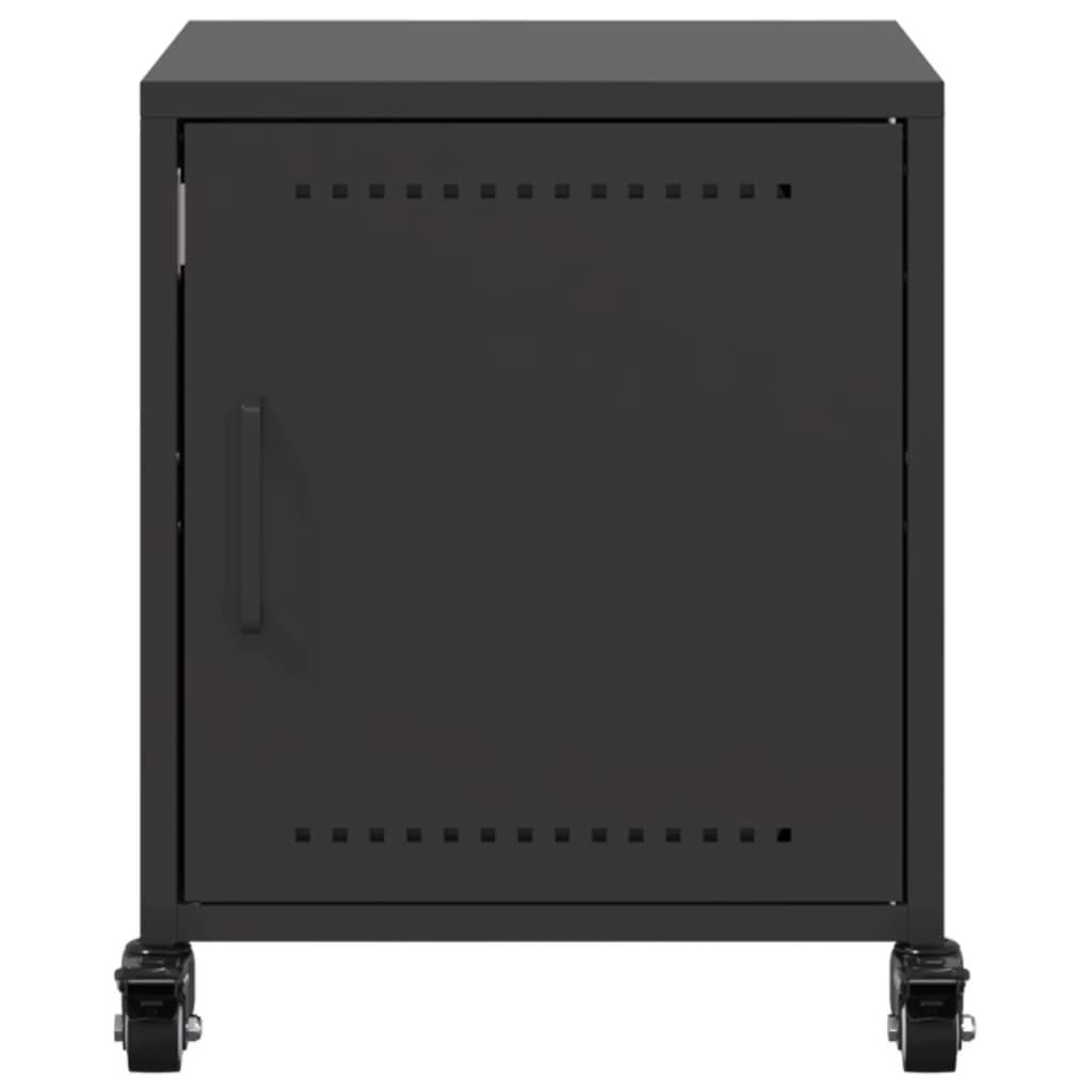 Black Steel Bedside Cabinets Set of 2 - 36x39x43.5 cm