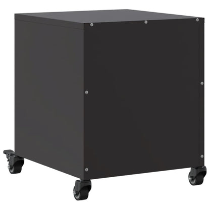 Black Steel Bedside Cabinets Set of 2 - 36x39x43.5 cm