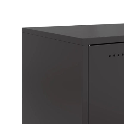 Black Steel Bedside Cabinets Set of 2 - 36x39x43.5 cm