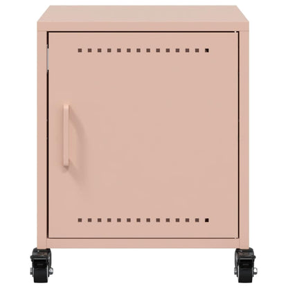 Pink Steel Bedside Cabinets Set of 2 - 36x39x43.5 cm