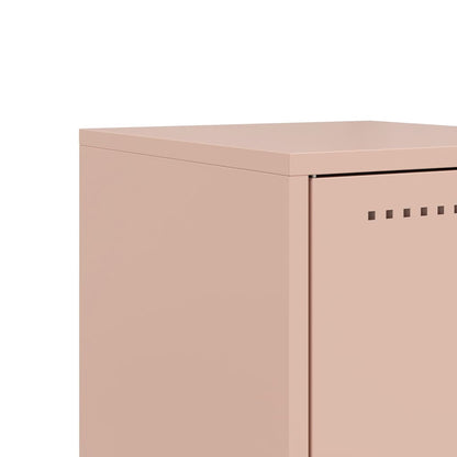 Pink Steel Bedside Cabinets Set of 2 - 36x39x43.5 cm