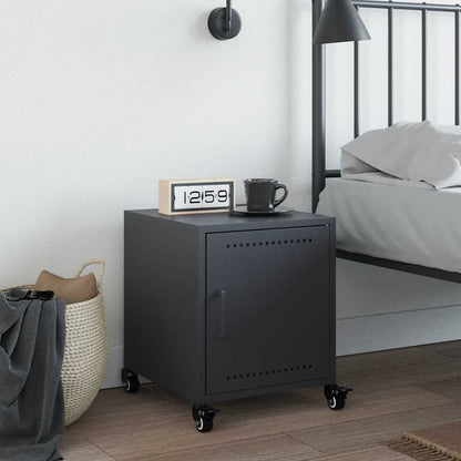 Anthracite Steel Bedside Cabinet 36x39x43.5 cm - Sleek & Stylish