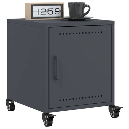 Anthracite Steel Bedside Cabinet 36x39x43.5 cm - Sleek & Stylish