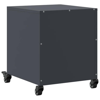 Anthracite Steel Bedside Cabinet 36x39x43.5 cm - Sleek & Stylish