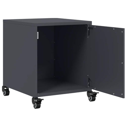 Anthracite Steel Bedside Cabinet 36x39x43.5 cm - Sleek & Stylish