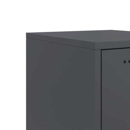 Anthracite Steel Bedside Cabinet 36x39x43.5 cm - Sleek & Stylish