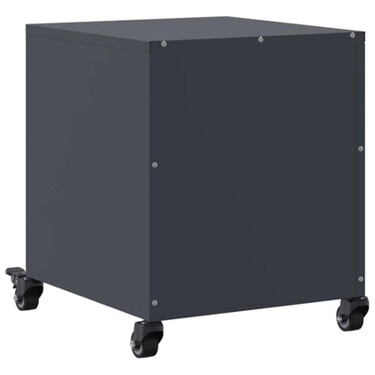 Anthracite Steel Bedside Cabinets Set of 2 - Compact & Stylish