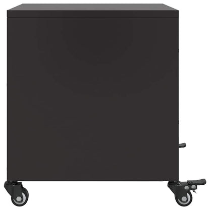 Black Steel Bedside Cabinets 2 pcs - 36x39x43.5 cm
