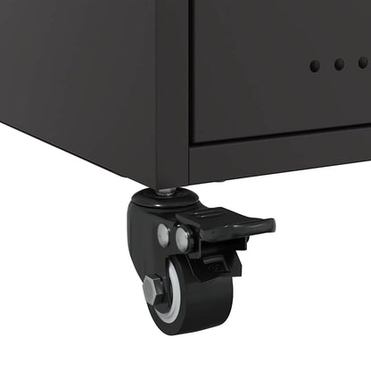 Black Steel Bedside Cabinets 2 pcs - 36x39x43.5 cm