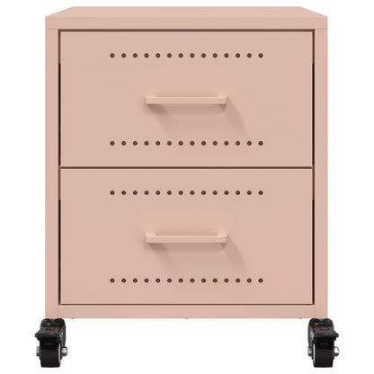 Pink Steel Bedside Cabinets 2 Pcs - Stylish & Sturdy 36x39x43.5 cm
