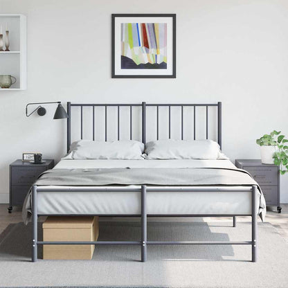 Anthracite Steel Bedside Cabinets Set of 2 - Sleek 36x39x43.5 cm