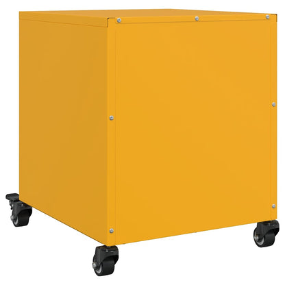 Mustard Yellow Steel Bedside Cabinet 36x39x43.5 cm