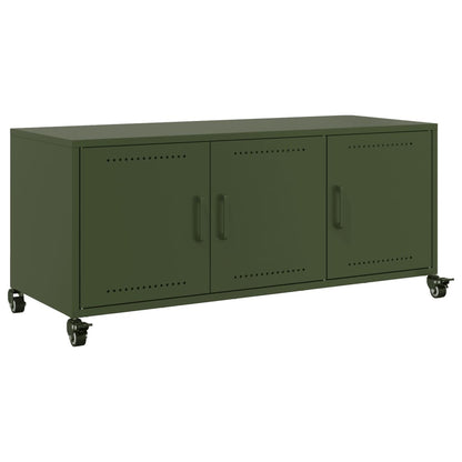 TV Cabinet Olive Green 100.5x39x43.5 cm Steel