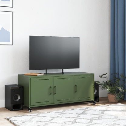 TV Cabinet Olive Green 100.5x39x43.5 cm Steel
