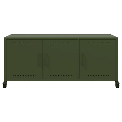 TV Cabinet Olive Green 100.5x39x43.5 cm Steel