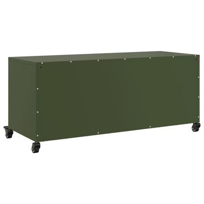 TV Cabinet Olive Green 100.5x39x43.5 cm Steel