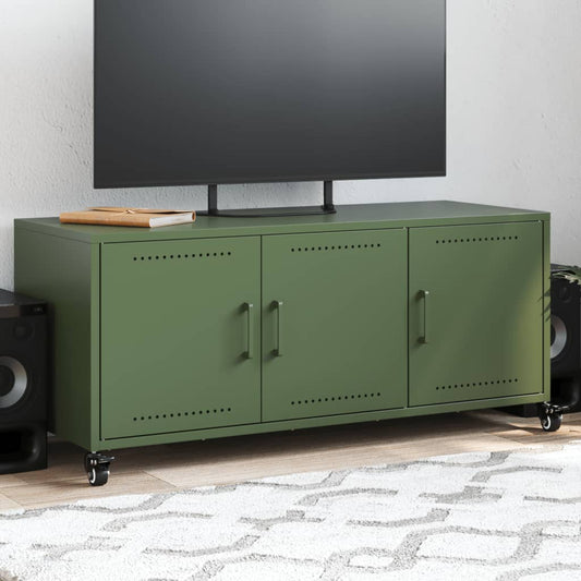 TV Cabinet Olive Green 100.5x39x43.5 cm Steel