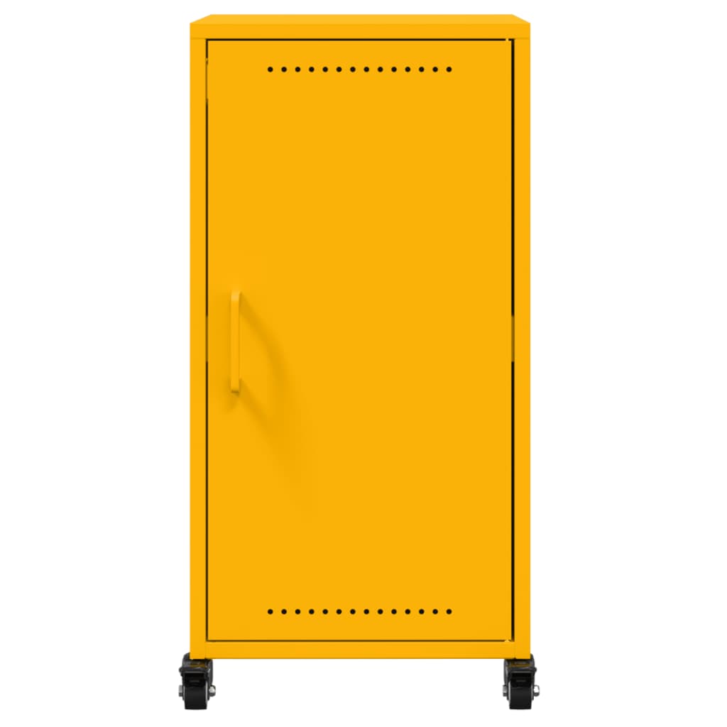 Mustard Yellow Steel Sideboard 36x39x72 cm - Stylish Storage Solution