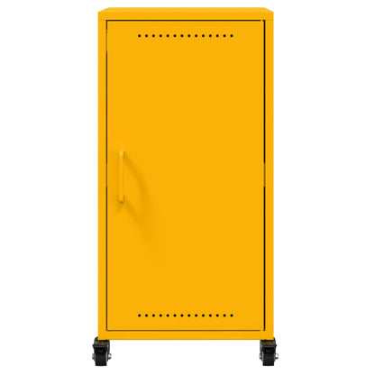 Mustard Yellow Steel Sideboard 36x39x72 cm - Stylish Storage Solution