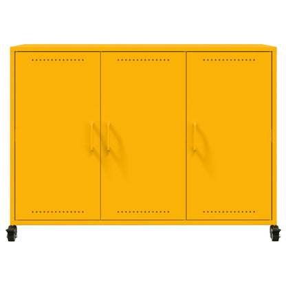 Sideboard Mustard Yellow 100.5x39x72 cm Steel