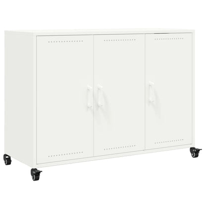 Sideboard White 100.5x39x72 cm Steel
