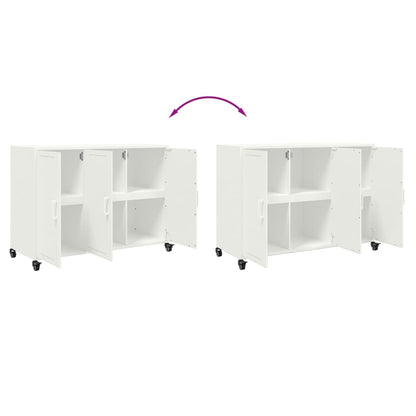 Sideboard White 100.5x39x72 cm Steel