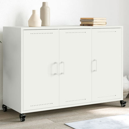 Sideboard White 100.5x39x72 cm Steel