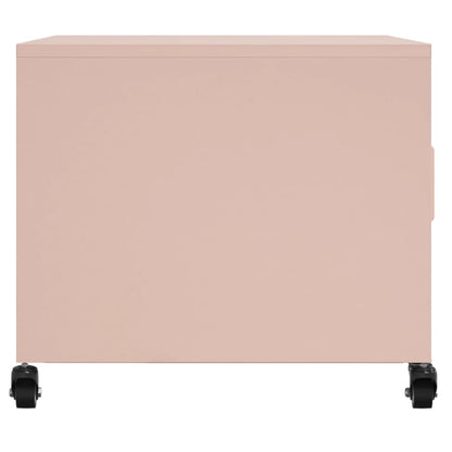 Coffee Table Pink 68x50x43.5 cm Steel