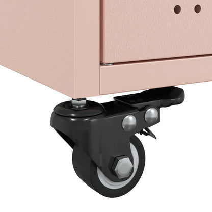 Coffee Table Pink 68x50x43.5 cm Steel