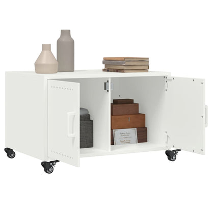 Coffee Table White 68x50x43.5 cm Steel
