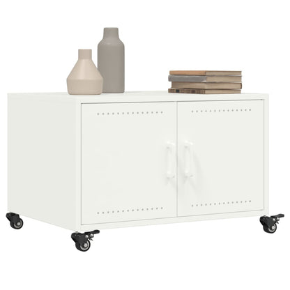 Coffee Table White 68x50x43.5 cm Steel