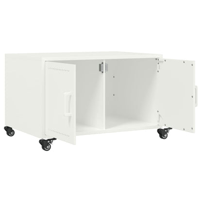 Coffee Table White 68x50x43.5 cm Steel
