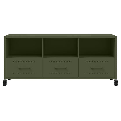 TV Cabinet Olive Green 100.5x39x43.5 cm Steel