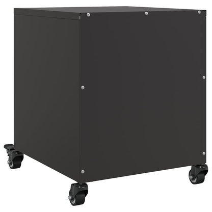 Black Steel Bedside Cabinet - 36x39x43.5 cm Durable & Stylish